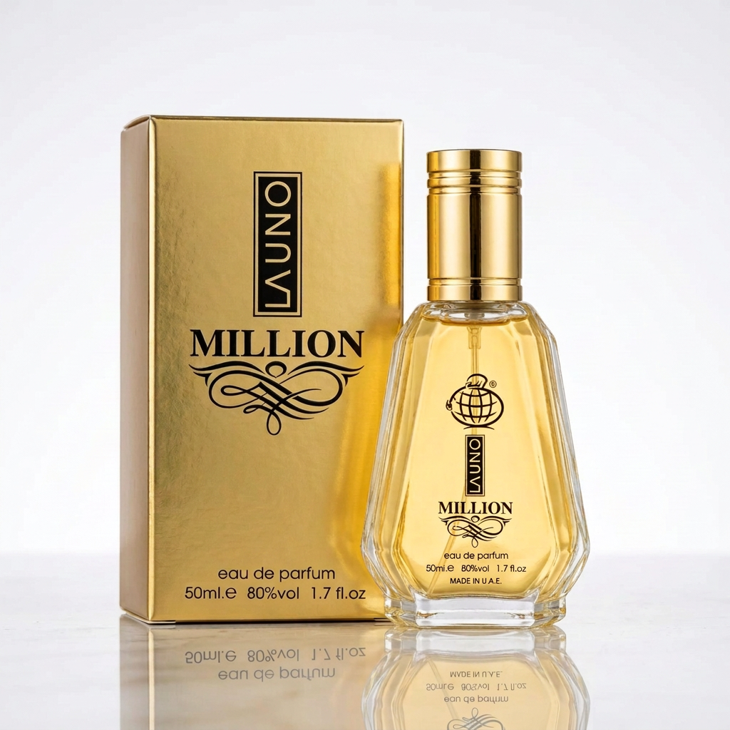 Fragrance World La Uno Million Eau de Parfum 50 ml Hombre - frasco y presentación