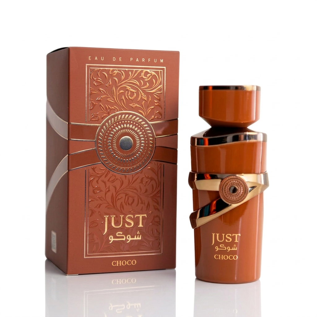 Fragrance World Just Choco Eau de Parfum 100 ml Unisex - frasco y presentación
