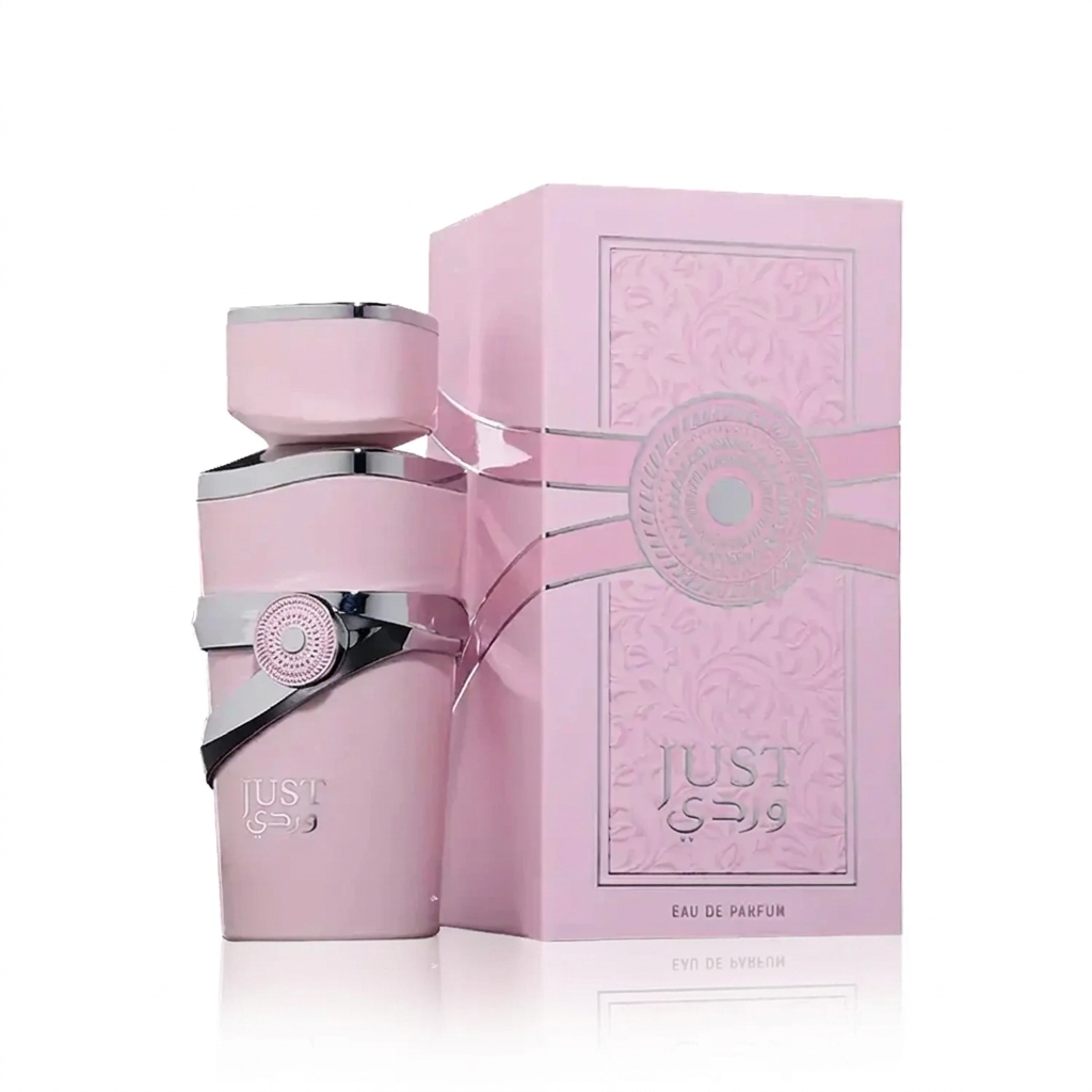 Fragrance World Just Wardi Eau de Parfum 100 ml Mujer - frasco y presentación