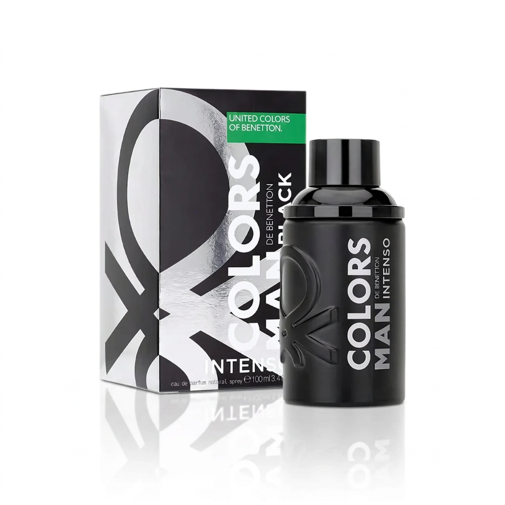 Benetton Colors Man Black Intenso Eau de Parfum 100 ml con caja