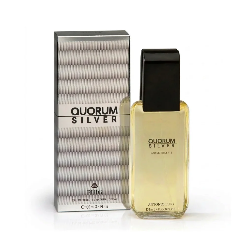 Antonio Puig Quorum Silver Eau de Toilette 100 ml con caja