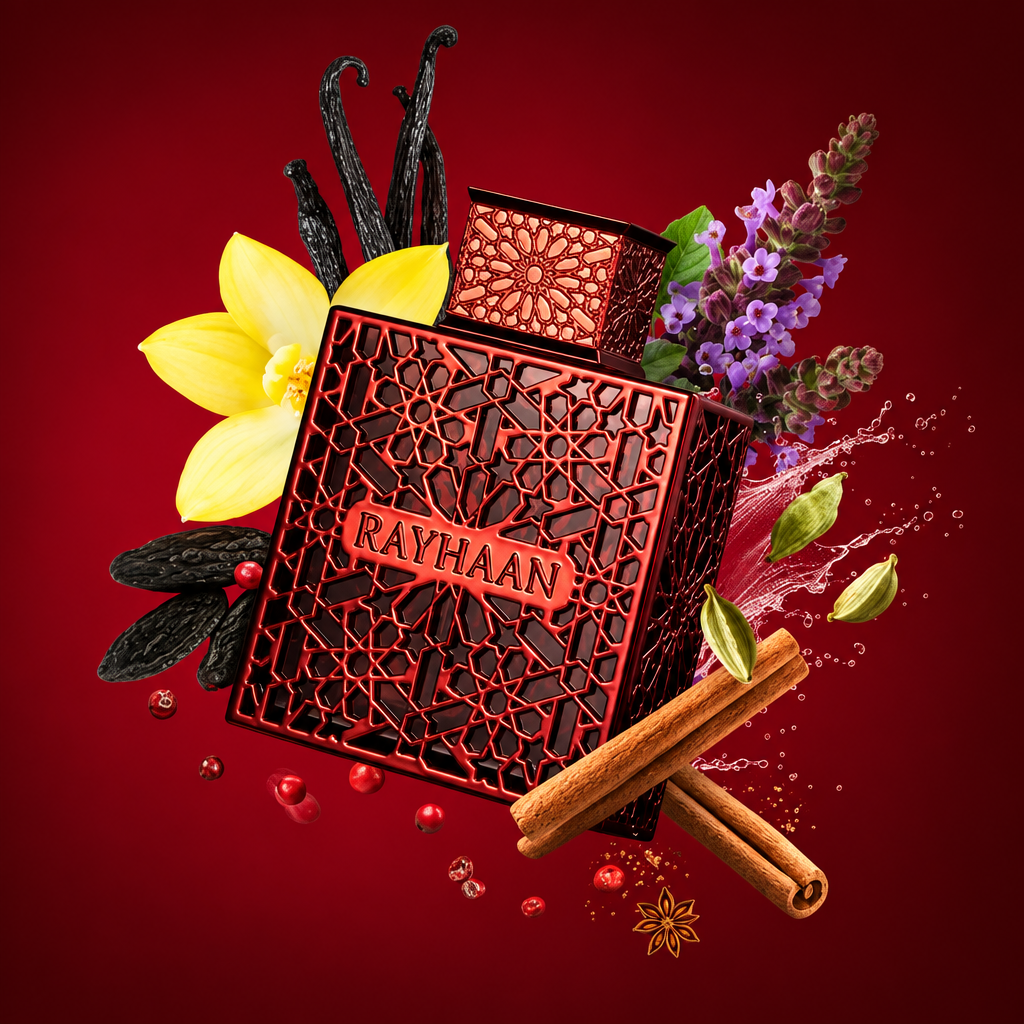 Rayhaan Crimson Eau de Parfum 100 ml, imagen de ambiente