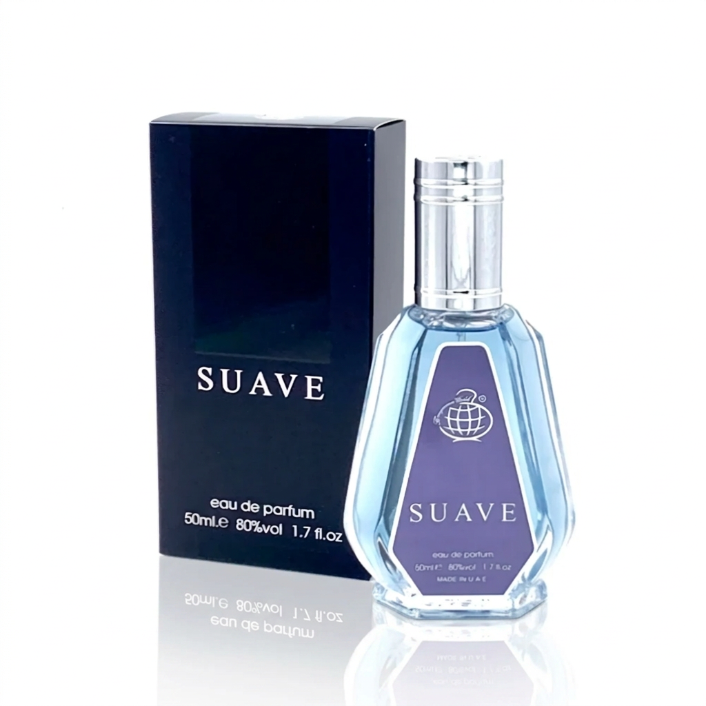 Fragrance World Suave Eau de Parfum 50 ml Hombre - frasco y presentación