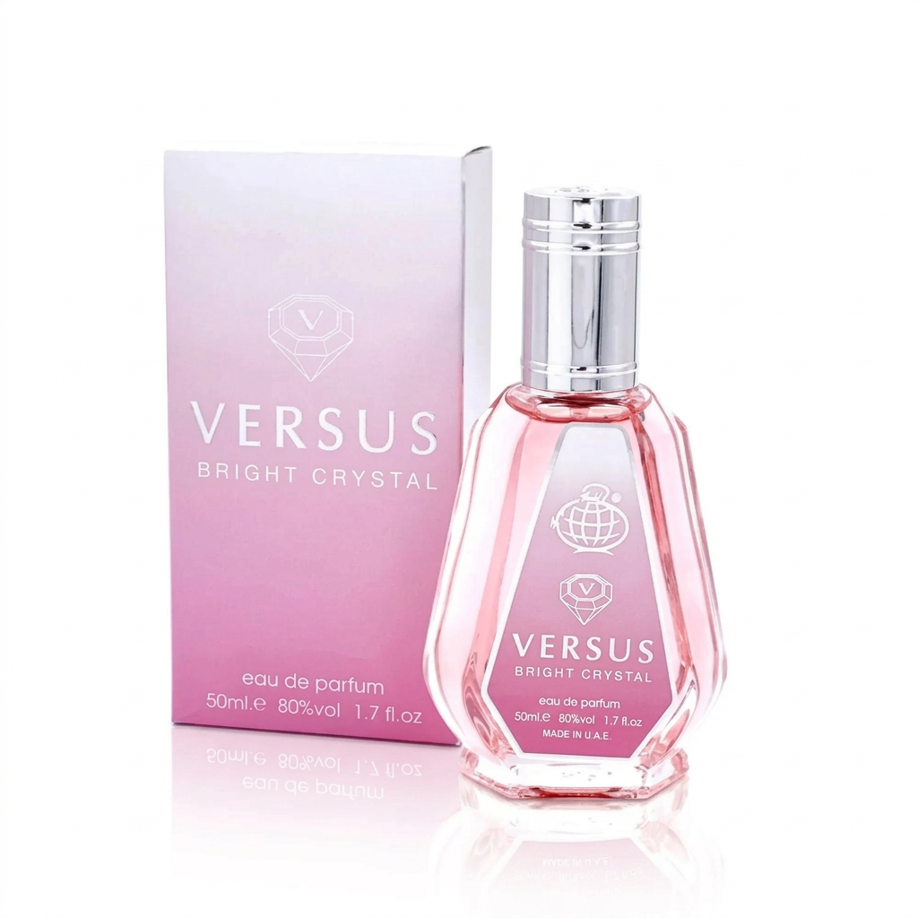 Fragrance World Versus Bright Crystal Eau de Parfum 50 ml Mujer - frasco y presentación